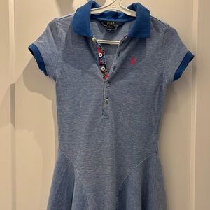 Ralph Lauren Blue Polo with Floral Details